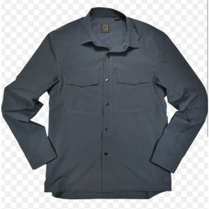 New VINTAGE 1946 Mens XL Gray Metal Vent Long Sleeve Jacket Shirt